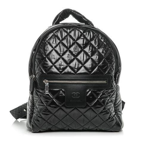 chanel nylon quilted coco cocoon backpack black|CHANEL Nylon Quilted Coco Cocoon Backpack Black.